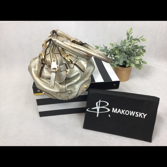 b Makowsky Leather Satchel - Picture 2 of 12